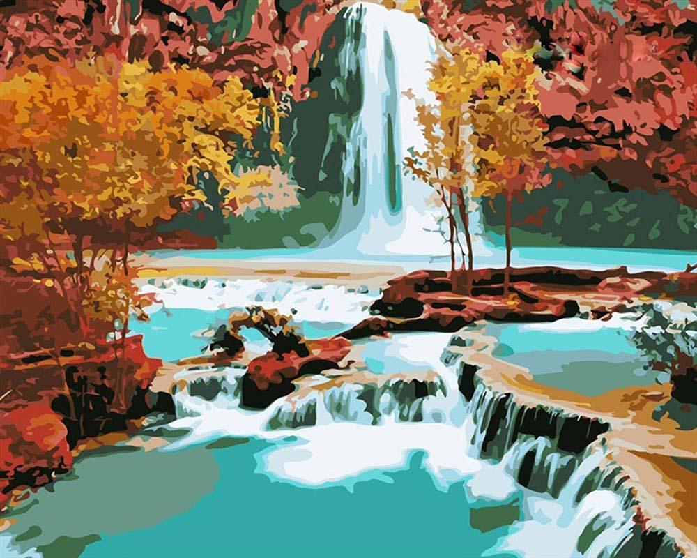 «Водопад» «Водопад»Цветной (Premium)<br><br><br>Артикул: MG1105_Z<br>Основа: Холст<br>Сложность: средние<br>Размер: 40x50 см<br>Количество цветов: 25<br>Техника рисования: Без смешивания красок