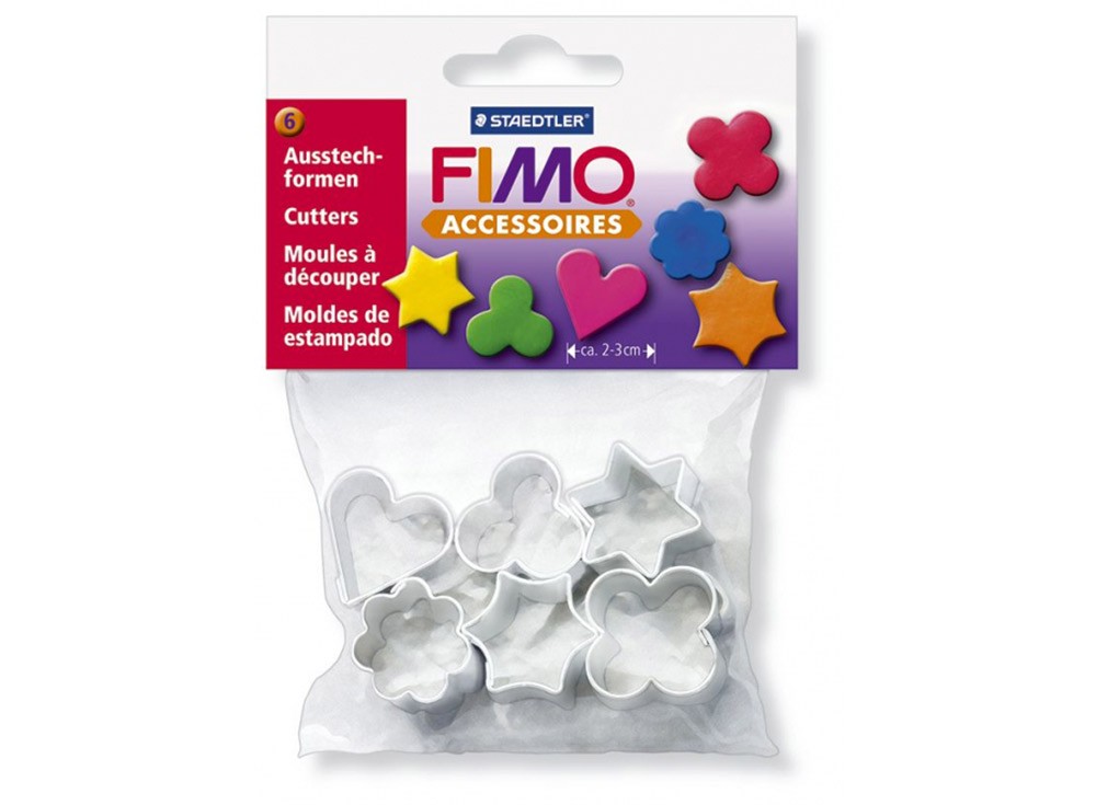 Набор каттеров FIMO, 6 форм Набор каттеров FIMO, 6 формИнструменты для лепки<br><br><br>Артикул: 8724_03<br>Количество: 6 форм
