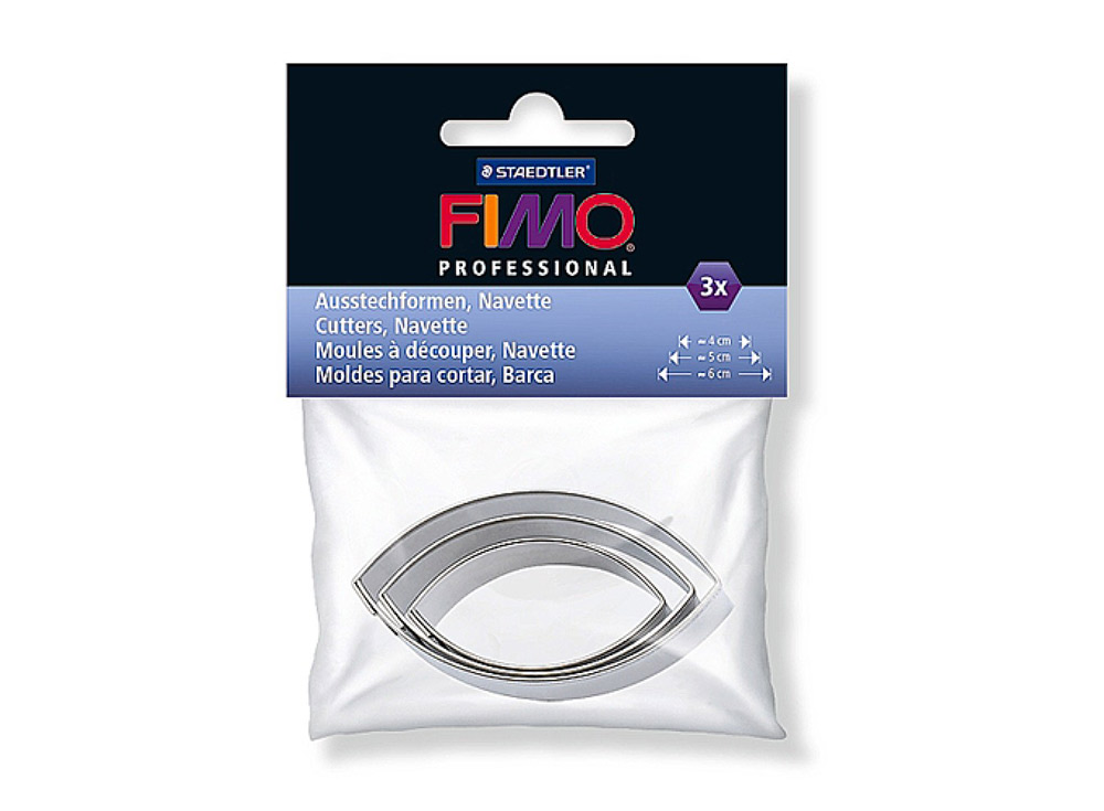 Набор каттеров FIMO Professional «Рыбка», 3 шт. Набор каттеров FIMO Professional «Рыбка», 3 шт.Инструменты для лепки<br><br><br>Артикул: 8724_05<br>Размер: 4 см, 5 см, 6 см<br>Количество: 3 каттера