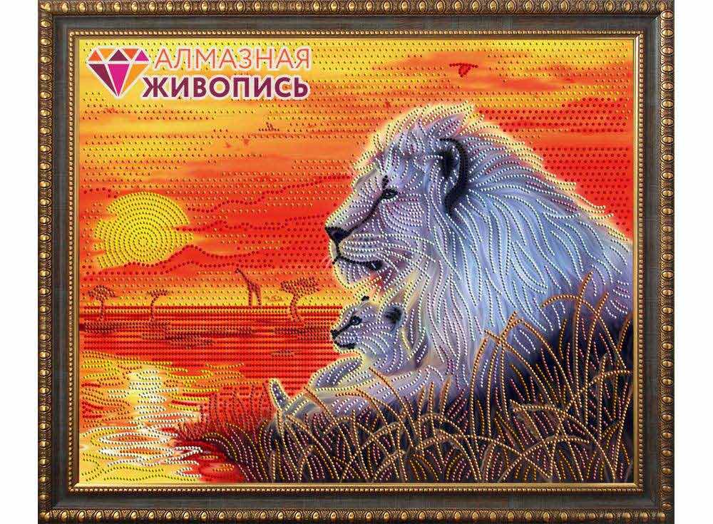 Стразы «Отец и сын» Стразы «Отец и сын»Алмазная Живопись<br>Картины стразами бренда «Алмазная Живопись» это:<br><br>четко пропечатанная символьная схема;<br>качественный клеевой слой по всей поверхности холста;<br>большая палитра акриловых страз с 9 гранями, которые, отражая свет, создают эффект объемного изображения.<br>...<br><br>Артикул: АЖ-3024<br>Основа: Холст без подрамника<br>Сложность: средние<br>Размер: 40x50 см<br>Выкладка: Частичная<br>Количество цветов: 19<br>Тип страз: Круглые непрозрачные (акриловые)