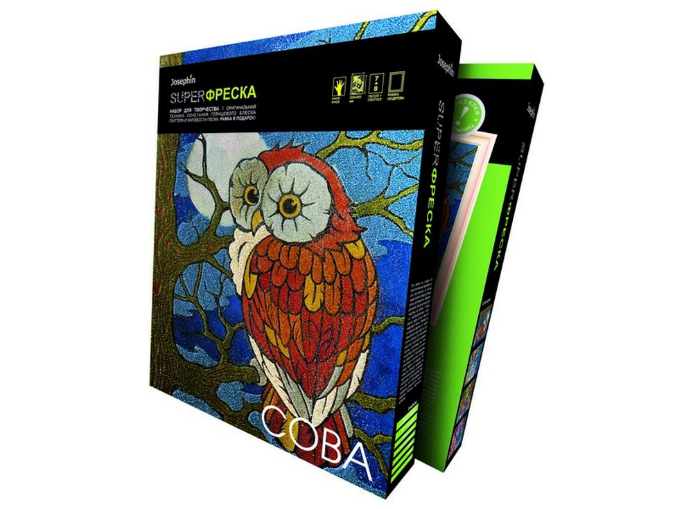 Супер-фреска «Сова» Супер-фреска «Сова»Фрески<br><br><br>Артикул: 427104<br>Размер упаковки: 35x45x7 см<br>Возраст: от 8 лет