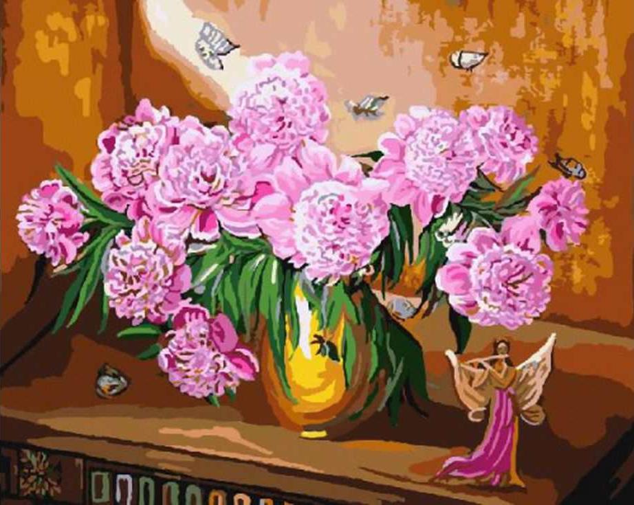 «Розовые пионы» «Розовые пионы»Раскраски по номерам Paintboy (Original)<br><br><br>Артикул: GX3234_R<br>Основа: Холст<br>Сложность: средние<br>Размер: 40x50 см<br>Количество цветов: 27<br>Техника рисования: Без смешивания красок