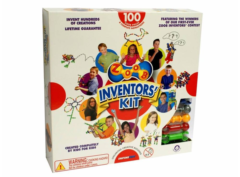 Конструктор ZOOB Inventors Kit Конструктор ZOOB Inventors KitПластиковые конструкторы ZOOB<br>ZOOB – необычный подвижный конструктор, завоевавший любовь родителей и детей во всем мире благодаря своим развивающим способностям и безграничным возможностям конструирования.<br> <br> Каждый набор состоит из прочных и приятных на ощупь деталей 5 видов, котор...<br><br>Артикул: 11100<br>Вес: 900 г<br>Материал: Пластик<br>Размер деталей: 6 см<br>Возраст: от 6 лет