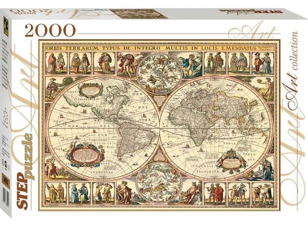 Пазлы «Историческая карта мира» Пазлы «Историческая карта мира»Пазлы от производителя Step Puzzle<br><br><br>Артикул: 84003<br>Размер: 68x96 см<br>Размер упаковки: 40х27х5,5 см<br>Возраст: от 8 лет