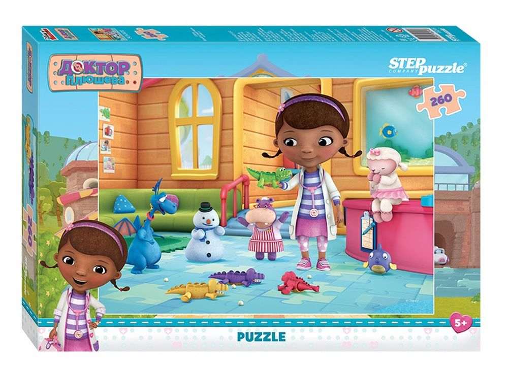Пазлы «Доктор Плюшева» Пазлы «Доктор Плюшева»Пазлы от производителя Step Puzzle<br><br><br>Артикул: 95049<br>Размер: 34,5x24 см<br>Размер упаковки: 28x19,5x4 см<br>Возраст: от 5 лет