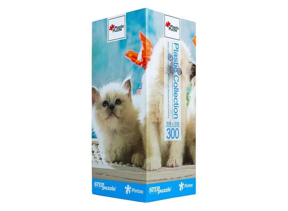 Пластиковый пазл «Котята» Пластиковый пазл «Котята»Пазлы от производителя Step Puzzle<br><br><br>Артикул: 98008<br>Размер: 30,8x23,8 см<br>Размер упаковки: 24x10x10 см<br>Возраст: от 6 лет