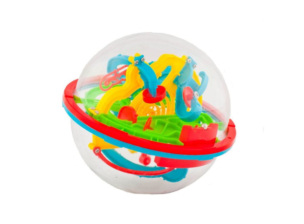 Шар-лабиринт Track Ball 3D 13 см (100 ходов) Шар-лабиринт Track Ball 3D 13 см (100 ходов)Шары-лабиринты<br>Шар-лабиринт Track Ball 3D 13 см (100 ходов) - это прозрачная сфера, с проходящей внутри трассой-лабиринтом, которая содержит 100 препятствий. <br> Главная задача игры: следуя из одной плоскости в другую, провести по дорожкам лабиринта маленький шарик и поп...<br><br>Артикул: HB047836<br>Вес: 300 г<br>Материал: Пластик<br>Возраст: от 3 лет<br>Количество игроков: 1<br>Аудитория: Детские