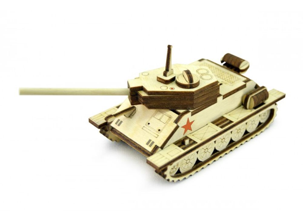 Конструктор «Танчик Т-34» Конструктор «Танчик Т-34»3D Конструкторы Lemmo<br>Экологически чистые, развивающие конструкторы от российского производителя Lemmo помогут вашему ребенку развить мелкую моторику рук, воображение, пространственное мышление, логику и познакомят с предметным моделированием.<br> <br>Все детали выполнены из кач...<br><br>Артикул: Т-34М<br>Вес: 70 г<br>Размер готовой модели: 15,5x7x6 см<br>Материал: дерево (фанера)<br>Возраст: от 5 лет