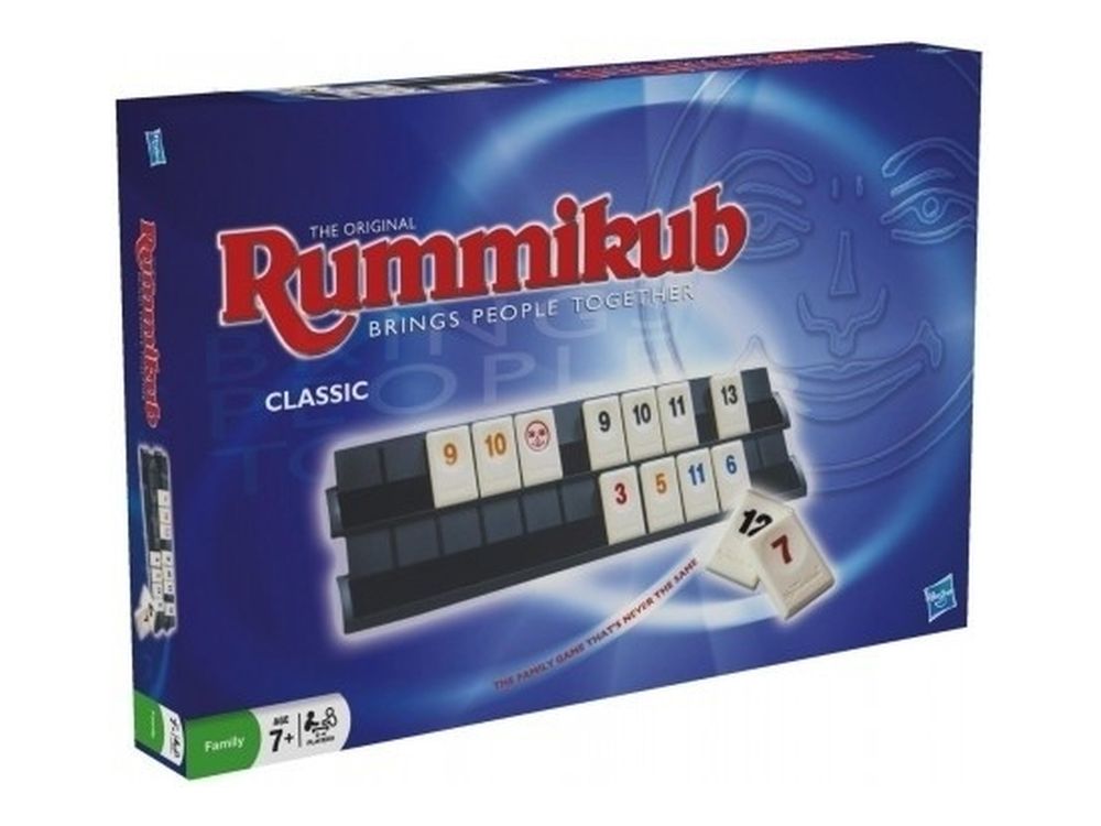 Настольная игра «Rummikub оригинальная версия» Настольная игра «Rummikub оригинальная версия»Настольные семейные игры<br>Простые правила и увлекательный игровой процесс - это настольная игра «Rummikub оригинальная версия». <br> Суть игры: каждый игрок берет 14 фишек и раскладывает у себя на подставке в группы (набор фишек с одинаковым числом, но разного цвета) или ряды (п...<br><br>Артикул: 2600<br>Размер упаковки: 35x26,7x4 см<br>Возраст: от 7 лет<br>Время игры: 20-60 мин.<br>Количество игроков: 2+<br>Аудитория: Детские