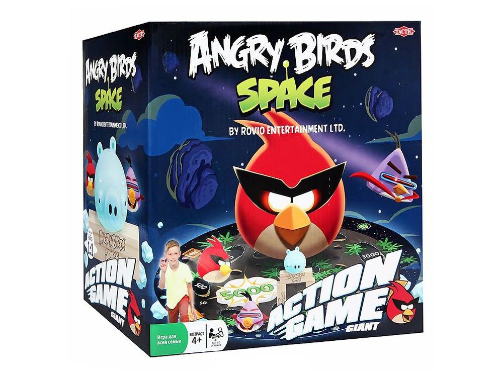 Настольная игра «Игра Angry Birds Космос» Настольная игра «Игра Angry Birds Космос»Активные игры<br>Настольная игра «Игра Angry Birds Космос» позволит вашему ребенку весело провести время в кругу семьи или друзей. <br><br>Составьте фигуру из деревянных блоков на любом из трех полей на коврике и поместите поросенка внутри фигуры, либо на ней. Постарайтесь сб...<br><br>Артикул: 40833N<br>Размер упаковки: 25x25x16 см<br>Возраст: от 4 лет<br>Время игры: 15-30 мин.<br>Количество игроков: 2+<br>Аудитория: Детские