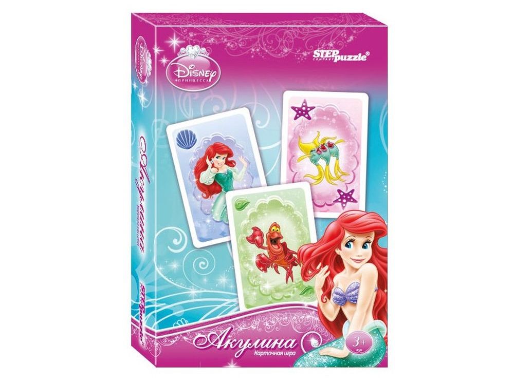 Настольная игра «Ариэль. Акулина» Настольная игра «Ариэль. Акулина»Настольные карточные игры<br>Настольная игра “Ариэль. Акулина” - обменивайтесь картами, скидывайте парные. У кого останется в конце игры “Акулина”?<br> <br> Для кого игра?<br> Игра понравится малышам от 3-х лет. Игра способствует развитию скорости реакции, внимания, коммуникативных навыков...<br><br>Артикул: 76210<br>Размер упаковки: 9,5x6x1,5 см<br>Возраст: от 3 лет<br>Время игры: 10-30 мин.<br>Количество игроков: 3+<br>Аудитория: Детские