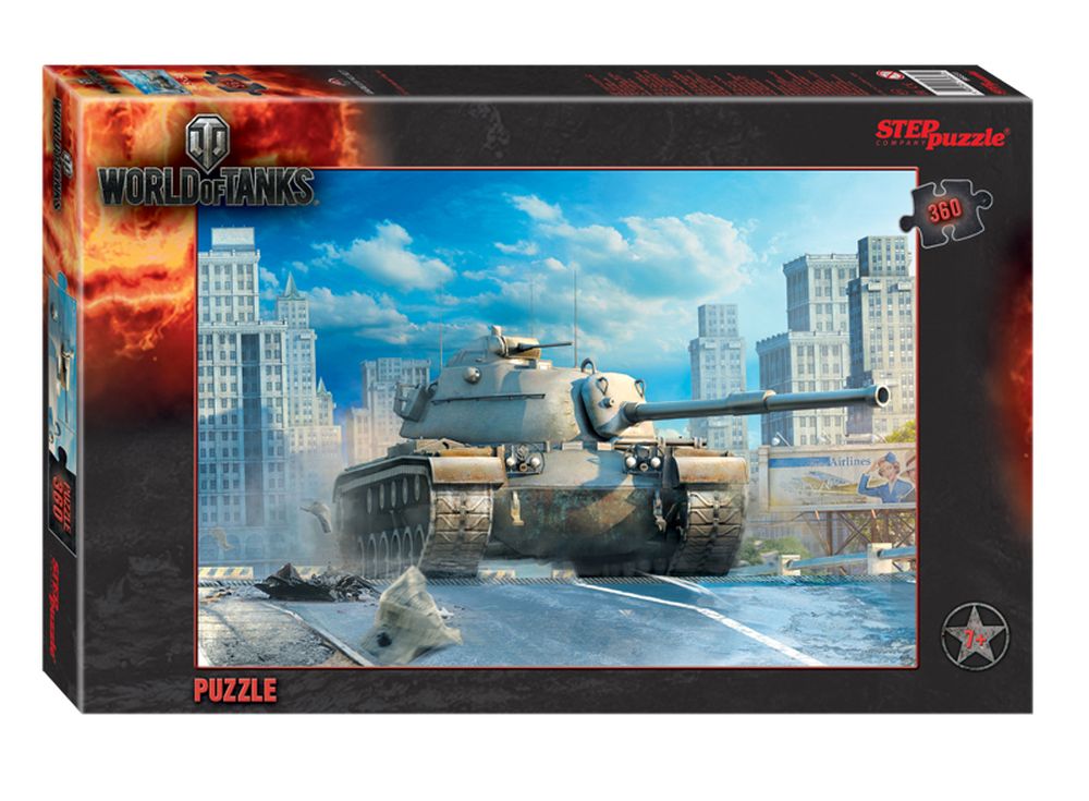 Пазлы «World of Tanks» Пазлы «World of Tanks»Пазлы от производителя Step Puzzle<br><br><br>Артикул: 96031<br>Размер: 50x34,5 см<br>Размер упаковки: 33,5x21,5x3,9 см<br>Возраст: от 7 лет
