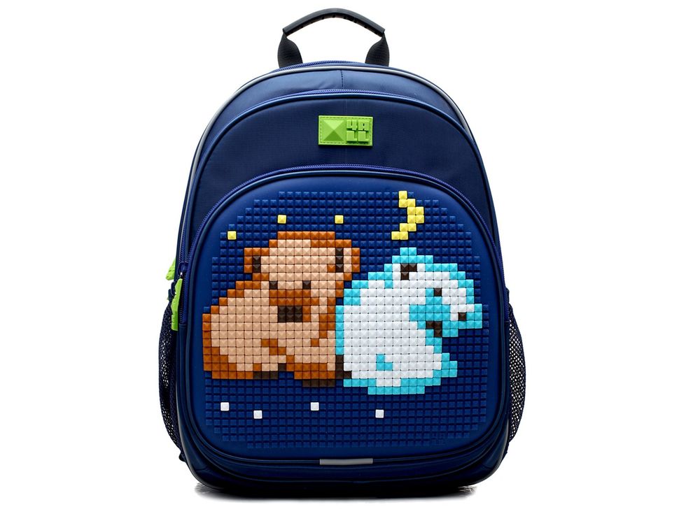 Рюкзак 4ALL Kids с битами, синий Рюкзак 4ALL Kids с битами, синийПиксельные рюкзаки<br><br><br>Артикул: RK61-15N<br>Вес: 950 г<br>Размер готовой модели: 27x17x39 см<br>Цвет: Синий<br>Серия: 4ALL Kids<br>Материал: Полиэстер/силикон<br>Объем: 19 л<br>Возраст: от 6 лет<br>Размер битов: Маленькие<br>Цвета битов на выбор: 25 цветов<br>Цвета силиконовой панели на выбор: 7 цветов