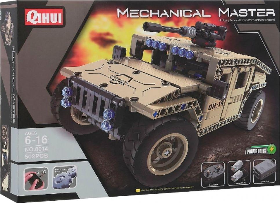 Конструктор QIHUI электромеханический «Armed Off-road Vehicle» Конструктор QIHUI электромеханический «Armed Off-road Vehicle»Радиоуправляемые конструкторы QIHUI<br>Радиоуправляемый Armed Off-road Vehicle - это автомобиль на радиоуправлении QiHui, и он является не просто игрушкой, а и конструктором. Играя с таким конструктором, ребенок почувствует себя не только владельцем мощной техники, но и инженером, собирающим м...<br><br>Артикул: 8014<br>Вес: 1200 г<br>Материал: Пластик<br>Размер упаковки: 51x36x7 см<br>Возраст: от 6 лет