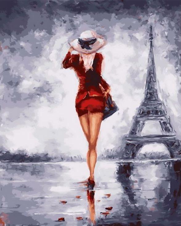 «Парижанка» «Парижанка»Раскраски по номерам Paintboy (Original)<br><br><br>Артикул: GX4338_R<br>Основа: Холст<br>Сложность: средние<br>Размер: 40x50 см<br>Количество цветов: 24<br>Техника рисования: Без смешивания красок