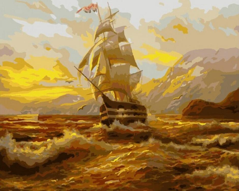 «Бурное море» «Бурное море»Paintboy (Premium)<br><br><br>Артикул: GX9083<br>Основа: Холст<br>Сложность: средние<br>Размер: 40x50 см<br>Количество цветов: 27<br>Техника рисования: Без смешивания красок