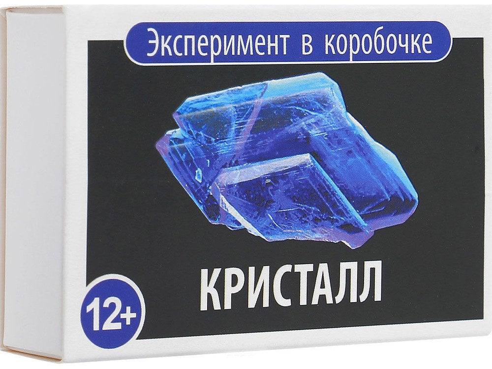 Простая наука «Кристалл». Эксперимент в коробочке Простая наука «Кристалл». Эксперимент в коробочкеНаборы для опытов и экспериментов<br><br><br>Артикул: 305<br>Вес: 70 г<br>Размер упаковки: 9x6x2,5 см<br>Возраст: от 12 лет