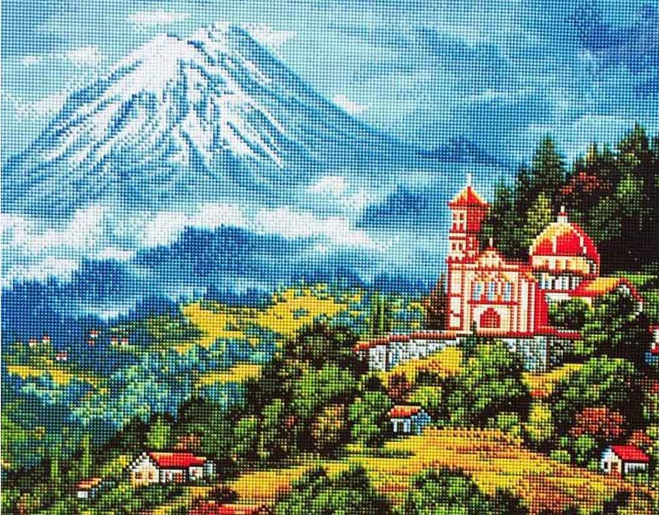 Алмазная вышивка «Пейзаж с вулканом» Алмазная вышивка «Пейзаж с вулканом»Алмазная вышивка Painting Diamond<br><br><br>Артикул: GF1374<br>Основа: Холст на подрамнике<br>Сложность: очень сложные<br>Размер: 40x50 см<br>Выкладка: Полная<br>Количество цветов: 37