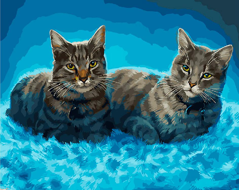 Картина по номерам «Облачные котики» Джоанны Таркела 
Картина по номерам «Облачные котики» Джоанны Таркела