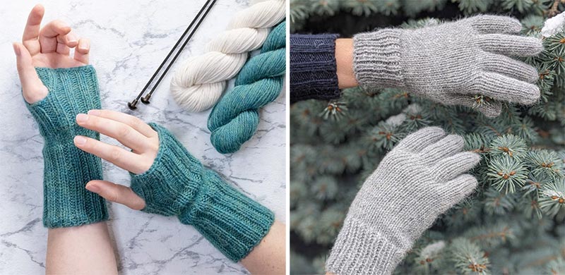 На фото изображено - Утепляемся на зиму: вяжем варежки, носки и шарф, рис. Вязаные митенки и перчатки