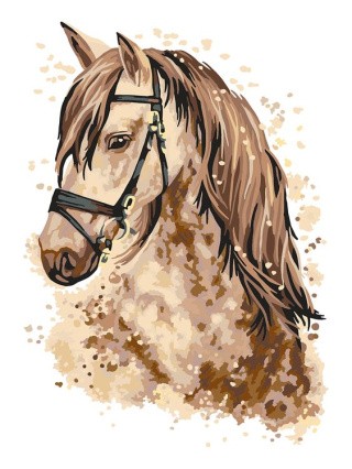 Картина по номерам «Верный конь»