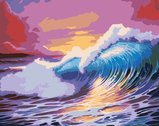 Картина по номерам «Море: Красочные волны»