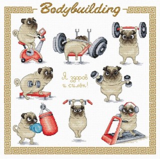 Набор для вышивания «Bodybuilding. Я здоров и силен»