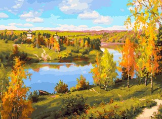 Картина по номерам «Осень. Глубинка»