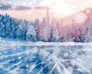 Картина по номерам «Ледяное озеро»