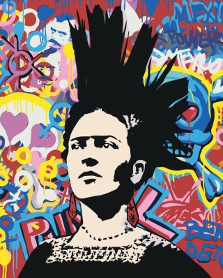 Картина по номерам «Pop Art Поп-арт: Фрида Кало панк»