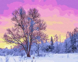 Картина по номерам «Пурпурное утро»