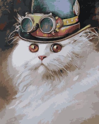 Картина по номерам «Кот в шляпе»