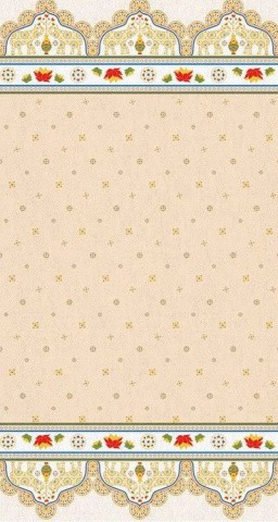 Ткань для пэчворка Индийское Сари, 146 г/м², 60х110 см, 100% хлопок, цвет: панель кремовый, принт, Peppy