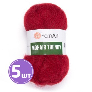 Пряжа YarnArt Mohair trendy (Мохер тренди) (141), красный, 5 шт. по 100 г