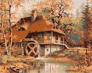 Картина по номерам «Водяная мельница»