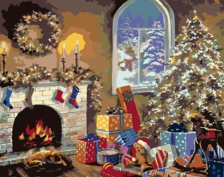Картина по номерам «Накануне Рождества»