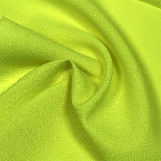 Ткань габардин, 1 м х 150 см, 150 г/м², цвет: лимонный неон, TBY