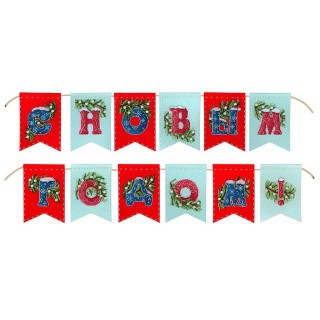 Набор для вышивания «Гирлянда «С новым годом!» (12 флажков)»