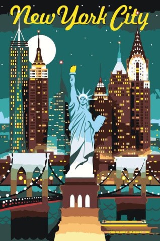 Картина по номерам «Нью-Йорк-город свободы»