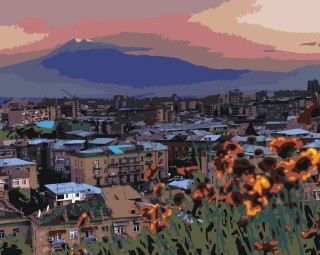Картина по номерам «Армения: Ереван, гора Арарат 40x50»
