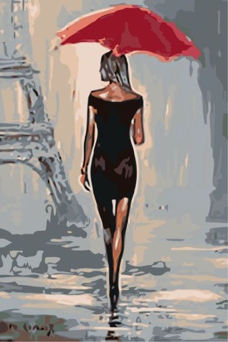 Картина по номерам «Утончённая парижанка»
