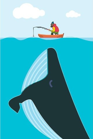 Картина по номерам «Рыбак и кит»