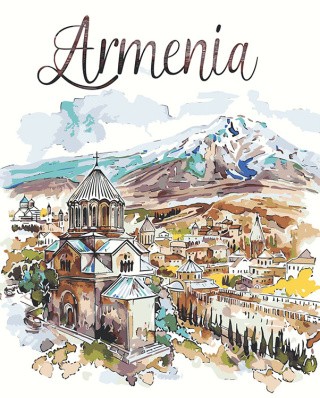 Картина по номерам «Армения: монастыри, гора Арарат 40x50»