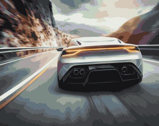 Картина по номерам «Машины: Поездка по горной дороге»
