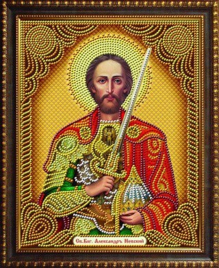 Алмазная вышивка «Икона Александр Невский»