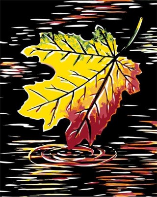 Картина по номерам «Осенний лист»