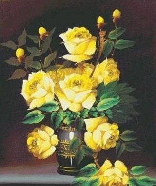 Алмазная вышивка «Желтые розы»