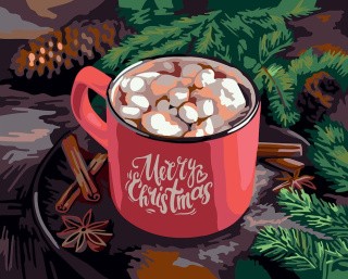 Картина по номерам «Рождественский напиток»