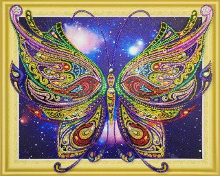 Алмазная вышивка 5D «Прекрасная бабочка»