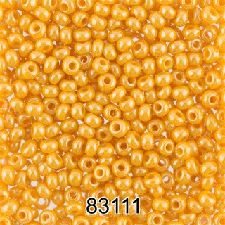 Бисер Чехия круглый 7, 10/0, 2,3 мм, 500 г, цвет: 83111 темно-желтый